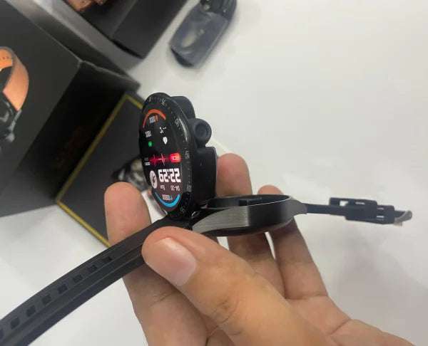 2in1 Build-in Tws Earpods Round Smart Watch